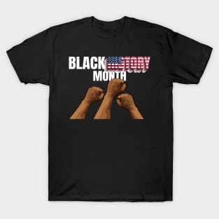 black history month american flag T-Shirt